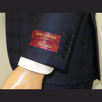 Men Suit BERLUSCONI Turkey 100% Italian Wool Super 180's 3pc Vested #Ber24 Navy - J.Valintin Men's Wear Legend - 99852