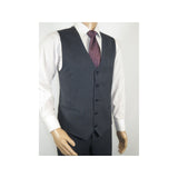 Men Suit BERLUSCONI Turkey 100% Italian Wool Super 180's Vested #Ber15 Charcoal - J.Valintin Men's Wear Legend - 98573