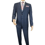 Men Suit BERLUSCONI Turkey 100% Soft Italian Wool Super 180's #Ber27 Navy Blue - J.Valintin Men's Wear Legend - 100949