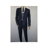 Men Suit BERLUSCONI Turkey 100% Soft Italian Wool Super 180's #Ber28 Navy Blue - J.Valintin Men's Wear Legend - 100956