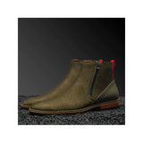 Men TAYNO Chelsea Chukka Micro Suede Soft Comfortable Boot Coupe Olive - J.Valintin Men's Wear Legend - 99555