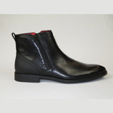 Men TAYNO Chelsea Chukka Soft Comfortable Leather Zip up Boot Coupe Black - J.Valintin Men's Wear Legend - 99567