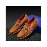 Men Tayno Dressy Casual Penny Loafer Soft Micro Suede Comfortable Drive Camel - J.Valintin Men's Wear Legend - 99604