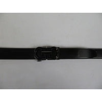 Men VALENTINI Leather Track Belt Adjustable Removable Buckle V511 Black - J.Valintin Men's Wear Legend - V511 - black