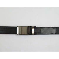 Men VALENTINI Leather Track Belt Adjustable Removable Buckle V519 Black - J.Valintin Men's Wear Legend - V519 - Black