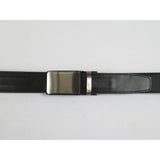 Men VALENTINI Leather Track Belt Adjustable Removable Buckle V519 Black - J.Valintin Men's Wear Legend - V519 - Black