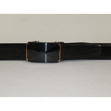 Men VALENTINI Leather Track Belt Adjustable Removable Buckle V526 Black - J.Valintin Men's Wear Legend - V526 - Black