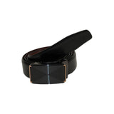 Men VALENTINI Leather Track Belt Adjustable Removable Buckle V526 Black - J.Valintin Men's Wear Legend - V526 - Black