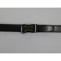 Men VALENTINI Leather Track Belt Adjustable Removable Buckle V536 Black - J.Valintin Men's Wear Legend - V536 - Black