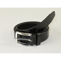 Men VALENTINI solid Leather Belt Classic Pin Buckle Big Sizes V801 black - J.Valintin Men's Wear Legend - 92176