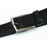 Men VALENTINI solid Leather Belt Classic Pin Buckle Business Dress V800 black - J.Valintin Men's Wear Legend - 92163