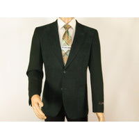 Men ZACCHI Velour Velveteen Hounds tooth Blazer Sport Coat DUANE 74524 Green - J.Valintin Men's Wear Legend - 98757