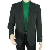 Men ZACCHI Velour Velveteen Hounds tooth Blazer Sport Coat DUANE 74524 Green - J.Valintin Men's Wear Legend - 98757