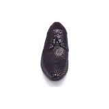 Men Zota Unique Leather Metallic Shoes Point Toe Polka Dot G989 - 1 Gun black - J.Valintin Men's Wear Legend - 69671