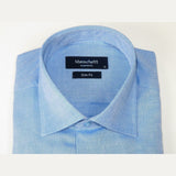 Mens 100% Cotton Shirt From Turkey Manschett by Quesste Slim Fit 4029 - 08 Blue - J.Valintin Men's Wear Legend - 96864