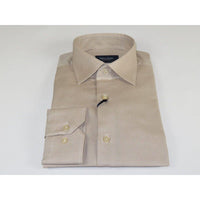 Mens 100% Cotton Shirt From Turkey Manschett by Quesste Slim Fit 4029 - 10 Tan - J.Valintin Men's Wear Legend - 96869