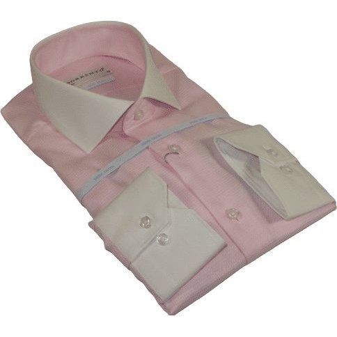 Mens 100% Italian Cotton Shirt High Quality Non Iron SORRENTO Turkey 4441 Pink - J.Valintin Men's Wear Legend - 96765