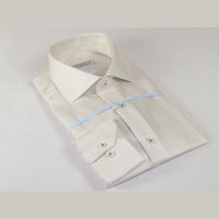 Mens 100% Italian Cotton Shirt High Quality Non Iron SORRENTO Turkey 4452 Stone - J.Valintin Men's Wear Legend - 96785