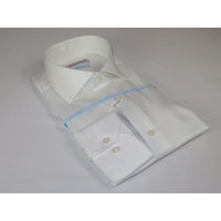 Mens 100% Italian Cotton Shirt High Quality Non Iron SORRENTO Turkey 4865 White - J.Valintin Men's Wear Legend - 96801