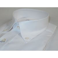 Mens 100% Italian Cotton Shirt Non Iron SORRENTO Button Down Oxford 4529 White - J.Valintin Men's Wear Legend - 98698