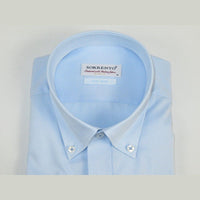 Mens 100% Italian Cotton Shirt Non Iron SORRENTO Button Down Oxford 4530 Blue - J.Valintin Men's Wear Legend - 98702