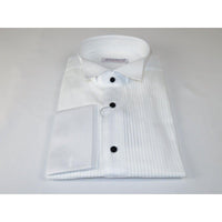 Mens 100% Italian Cotton Tux Formal Shirt SORRENTO Turkey 4846 White Wing tip - J.Valintin Men's Wear Legend - 96781