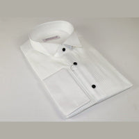 Mens 100% Italian Cotton Tux Formal Shirt SORRENTO Turkey 4846 White Wing tip - J.Valintin Men's Wear Legend - 96781