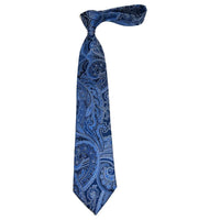 Men's 100% Silk Necktie By Bruno Piattelli Paisley Floral Fancy BP13 Royal Blue - J.Valintin Men's Wear Legend - BP13