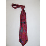 Men's 100% Silk Necktie By Bruno Piattelli Paisley Floral Fancy BP17 Fuchsia Red - J.Valintin Men's Wear Legend - BP17