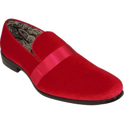 Mens AFTER MIDNIGHT Formal Stage Prom Award Tux shoes Velvet 6660 Christmas Red - J.Valintin Men's Wear Legend - 98225