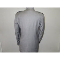 Mens Apollo King Banded Collarless suit Chinese Mandarin Wide leg AG93 Gray - J.Valintin Men's Wear Legend - 31637