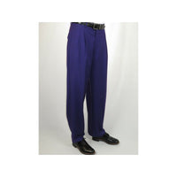 Mens Apollo King Banded Collarless suit Chinese Mandarin Wide leg AG95 Purple - J.Valintin Men's Wear Legend - 74411