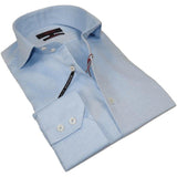 Men's Axxess Turkey Shirt 100% Egyptian Cotton High Collar 224 - 02 Blue Pique - J.Valintin Men's Wear Legend - 224 - 02 Blue - L