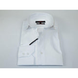 Men's Axxess Turkey Shirt 100% Egyptian Cotton High Collar 224 - 03 White Pique - J.Valintin Men's Wear Legend - 224 - 03 white - M