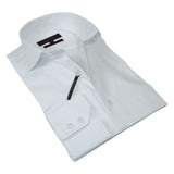 Men's Axxess Turkey Shirt 100% Egyptian Cotton High Collar 224 - 03 White Pique - J.Valintin Men's Wear Legend - 224 - 03 white - M