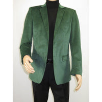 Mens BASSIRI Velvet Sports Coat Grammy Award, LEONARDI J1042 Hunter Green - J.Valintin Men's Wear Legend - 92641