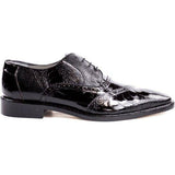 Men's Belvedere Nino Shoes Black Ostrich Eel leg Genuine Leather Lace Up 0B4 - J.Valintin Men's Wear Legend - 0B4 Nino Black_9