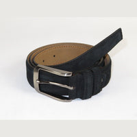 Mens Black Genuine Suede Soft Leather Belt PIERO ROSSI Turkey # Black - C - J.Valintin Men's Wear Legend - 97170