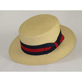 Men's Boater Skimmer Natural Straw Flat Crown GAUCHO Hat BC632 Natural - J.Valintin Men's Wear Legend - BC632 Natural - S