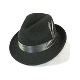 Mens Bruno Capelo Dress Hat Australian Wool Crushable Fedora UN109 Charcoal Gray - J.Valintin Men's Wear Legend - 73832