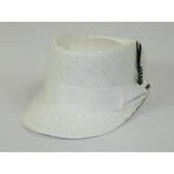 Men's Bruno Capelo Straw Hat Cadet/Baseball Telescope Legionnaire LGS700 White - J.Valintin Men's Wear Legend - LGS700 - White - S