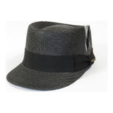 Men's Bruno Capelo Straw Hat Cadet/Baseball Telescope Legionnaire LGS701 Black - J.Valintin Men's Wear Legend - LGS701 - Black - S