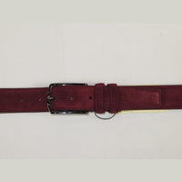 Mens Burgundy Genuine Suede Soft Leather Belt PIERO ROSSI Turkey # Burgundy - C - J.Valintin Men's Wear Legend - 97189