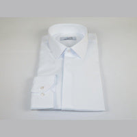 Mens CEREMONIA Formal Shirt Hidden Button 100% Cotton Slim Fit #9010 13 White - J.Valintin Men's Wear Legend - 97115