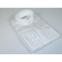 Mens CEREMONIA Pastor Shirt 100% Cotton Turkey Banded Collar #stn 13hyk White - J.Valintin Men's Wear Legend - 97110