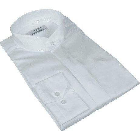 Mens CEREMONIA Pastor Shirt 100% Cotton Turkey Banded Collar #stn 13hyk White - J.Valintin Men's Wear Legend - 97110