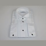 Mens CEREMONIA Tuxedo Formal Shirt 100% Cotton Turkey Slim Fit #stn 13 ATD White - J.Valintin Men's Wear Legend - 97009