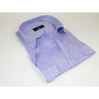 Men's Ciazzo Turkey 100% Linen Breathable Shirt Short Sleeves #Linen 65 Lavender - J.Valintin Men's Wear Legend - 101087