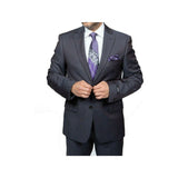 Mens DKNY 100% Wool Two Button Notch Lapel Slim fit Shark Texture 1364 Dark Gray - J.Valintin Men's Wear Legend - 18172