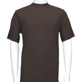 Mens Dressy T - Shirt Log - In Uomo Soft Crew Neck Corded Short Sleeves 218 Brown - J.Valintin Men's Wear Legend - 6378